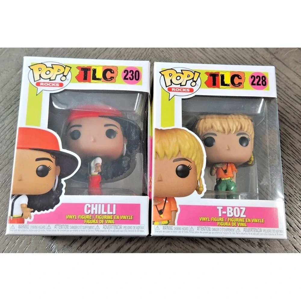 Funko Pop! Rocks TLC T-Boz #228 & Chilli #230 Vinyl Figure Set Music Collectible